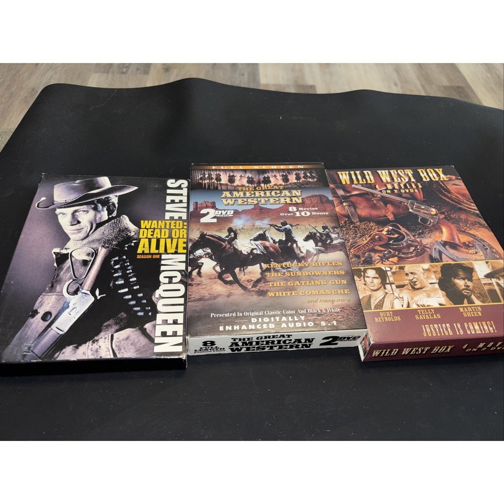 Western DVD Lot Steve McQueen Wanted Dead Or Alive Great American Western